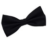 DQT New Men's Solid Check Black Bow Tie