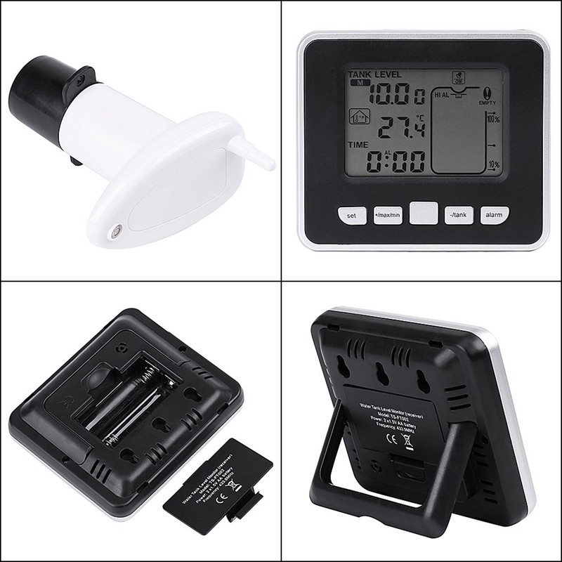 Ultrasonic Water Tank Liquid Depth Level Meter Sensor with Temperature