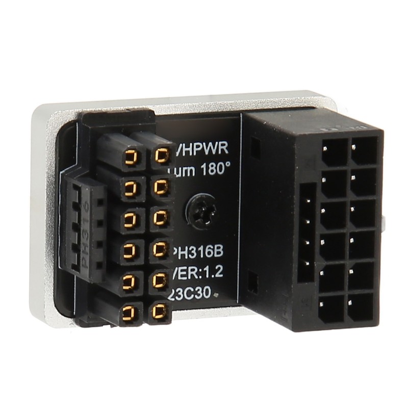 ATX 16Pin Male to 16pin Female 180 Degree Angled Adapter