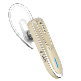 Bluetooth Wireless kabellos leicht wasserdicht Headset 5.0 In-Ear Ohrhörer Kopfhörer mit Rauschunterdrückung Mikrofon und Stereo-Sound Freisprecheinrichtung für EIN Ohr für Handy/Smartphone (Gold)