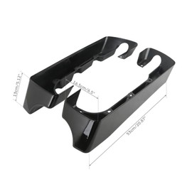 TCT-MOTORPARTS 4" Hard Stretched Saddle Bag Extension Fit For Harley Touring Road King Electra Street Glide Ultra-Classic 2014-2024