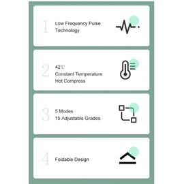 Neck Massager Intelligent portable neck massager, 5 major massage techniques and 15 levels of intensity adjustment constant temperature hot compress, can be used at home, office, outdoor, car