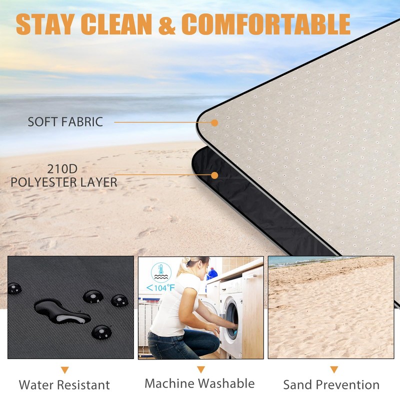 G GOOD GAIN Picnic Blankets Waterproof Extra Large - Outdoor