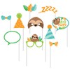 Creative Converting Sloth Party Photo Booth Props, 10 ct, mulit-color,