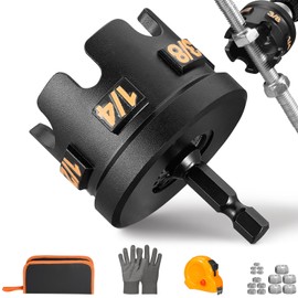 Threaded Rod Nut Runner Drill Attachment, Heavy Duty Rapid Spin Nut Spinner & Bolt Removal Tool for 1/4", 3/8", 1/2" Threaded Rods, Hex Shank Driver for Conduit Racks, Strut Channels, Fast Extraction