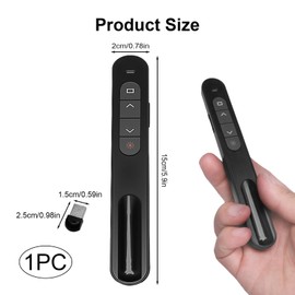 Presentation Clickers for Powerpoint, OIHCAZ Wireless Presenter Clicker Remote with USB, 2.4GHz Hyperlink Volume Presentation Pointer for PPT Mac PC Laptop Slide Teacher
