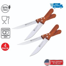Royal Norfolk 4 PK    Royal Norfolk Stainless-Steel Steak Knives NEW