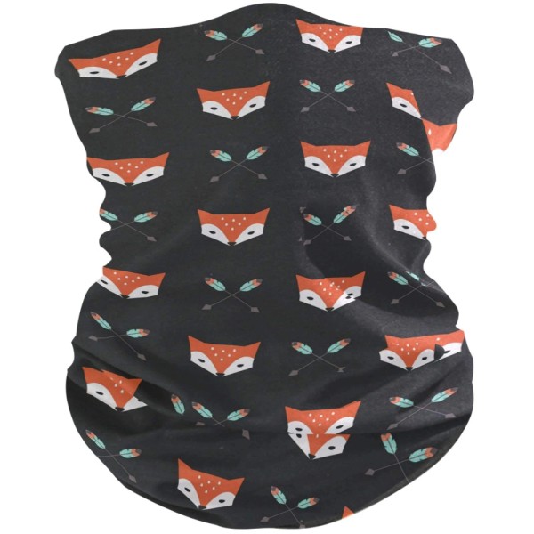 visesunny Seamless Bandana Neck Gaiter Foxes and Arrow Animal Headband