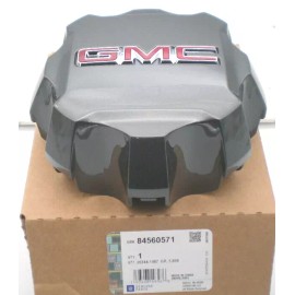 GMC Factory, OEM 21 - 24 GMC Sierra 2500 3500 HD Dark Gray/Red Letters Center Cap P/N 84560571
