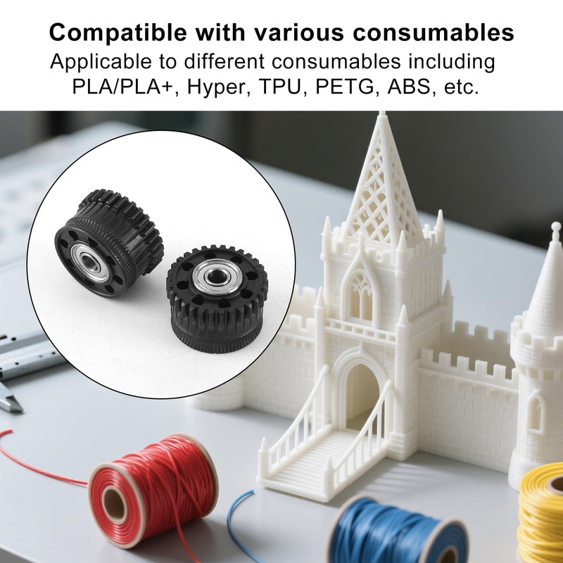 2pcs K2 Plus Extruder Gear for Creality, Hardened Steel &