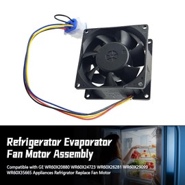 NAJING WR60X35205 Refrigerator Evaporator Fan Motor Fit for GE WR60X20880 WR60X24723 WR60X26281 WR60X29099 WR60X35665, Electric Fan Motor Assembly Replacement