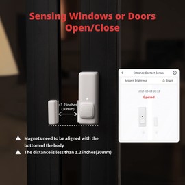SwitchBot Door Alarm Contact Sensor - Smart Home Security Wireless Window Alarm and Door Sensor, Add SwitchBot Hub Mini to be Compatible with Alexa