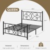 VECELO Queen Size Metal Platform Bed Frame with headboard and