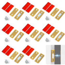 Heveer Magnetic Catch Magnetic Catch Magnetic Door Latches Stainless Steel Door Magnet for Cabinet Doors Drawers Pack of 8 Brass
