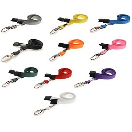 PCL Media ltd® 10 ID Card Pass Badge Holder Neck Strap Safety Breakaway Lanyard (Mixed Metal Clip)