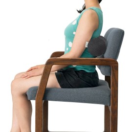 LitoTree Memory Foam Lumbar Support Pillow with Washable Ventilate Mesh Cover - 12"x4.5" Roll