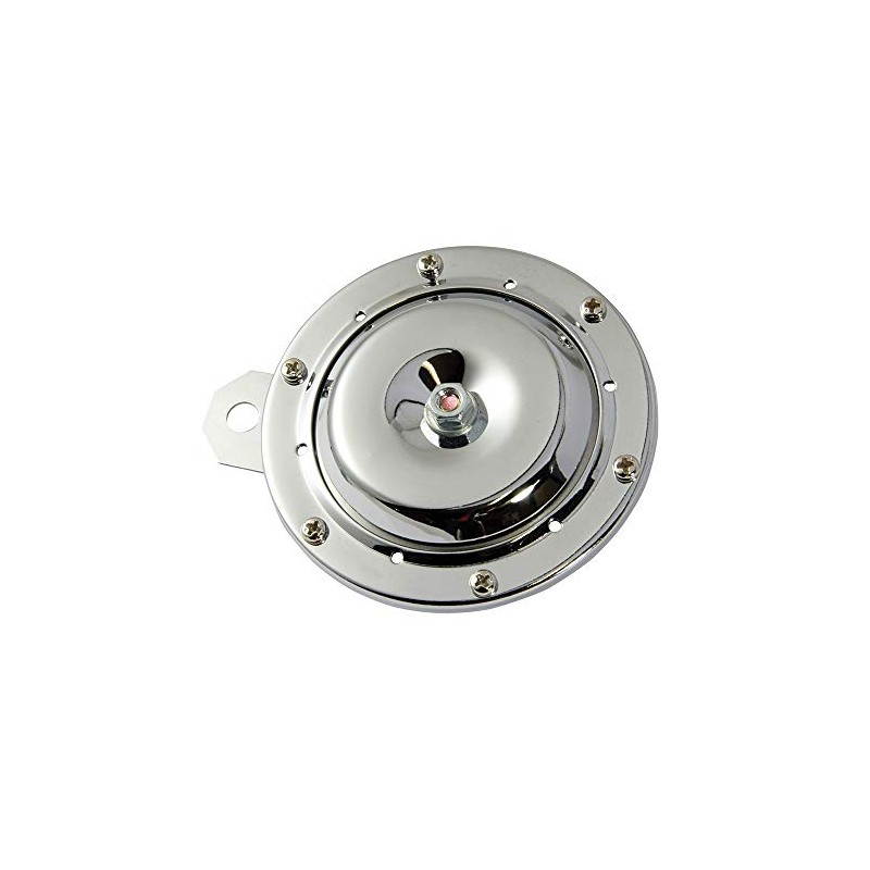 HORN UNIVERSAL 12V CHROME 100mm Diameter