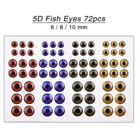 Fishing Lure Eyes 3D/4D/5D Fly Fishing Eyes Holographic Bait Rig Lure Eyes for Making Fishing Lure Fly Tying Jigs Streamer Flies Fish Eyes 3mm 4mm 5mm 6mm 8mm 10mm