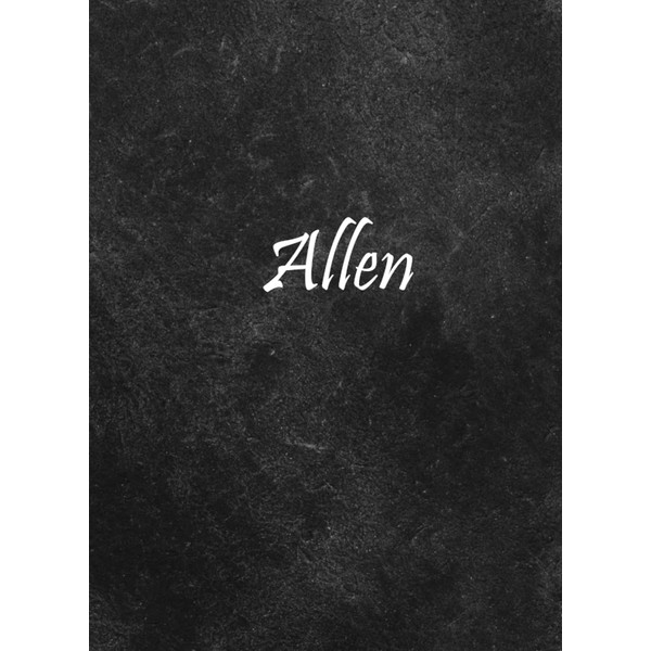 Allen: Personalized Name Notebook | Wide Ruled Paper Notebook Journal