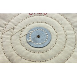 Speed MAO 150mm Cotton Cloth Buff Wheel (Yellow & White) & Cross Set for Finishing Double Sided Grinders (2 Yellow & White 2)