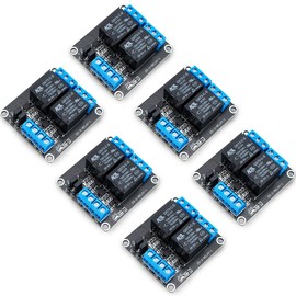 Innfeeltech 6pcs DC 5V Relay Module 2-Channel Relay with Optocoupler High or Low Level Trigger Expansion Board