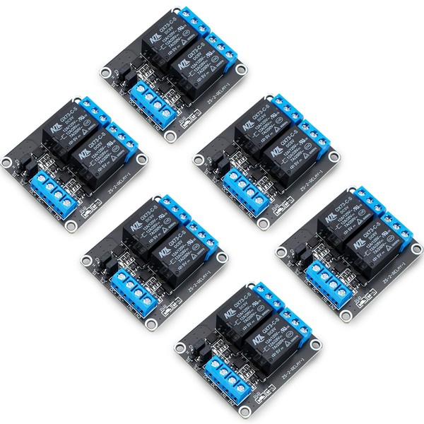 Innfeeltech 6pcs DC 5V Relay Module 2-Channel Relay with Optocoupler