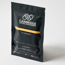 Cambridge Natural Supplements Persistent Cough Supplement LC Advanced Formula+ | Helps with Casues of Cough | N-Actyl-L-Cysteine | Ginger | Sodium Ascorbate | One Month Supply | Relief from Cough & Cold Sore Throat