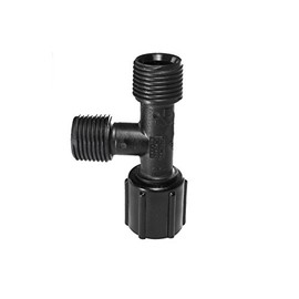 PEXLOCK 30836 Pex Tee, 1/2" M x 1/2" BSP, SWV x 1/2" M, Black