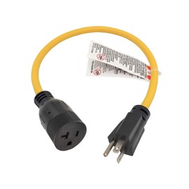 Parkworld 62183A NEMA 5-20 Adapter Cord 5-20P to 5-20R (T Blade Female Also for 5-15R Household Outlet) 125V, 20A, 2500W (2FT)
