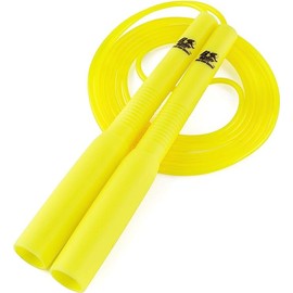 Buddy Lee Magic Speed Pro Fitness Jump Rope - Yellow | Ergonomically Designed Long Handles| Flower Cup Adjustment System| Endorsed by Jump Rope Champions | A Perfect Choice For Kids & Adults