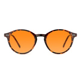 TIJN Red Glasses for Improving Sleep,Round Blue Green Blocking Glasses,Dual AR Coatings for Computer Gaming,Reduce Eye Strain