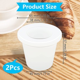 Tenndar Patio Table Umbrella Hole Ring Plug Cone Wedge Holder 2 Pack - Suitable for 1.5in 38mm Outdoor Beach Umbrella for Picnic Table Weighted Base Stand Yard Patio Accessories - Clear