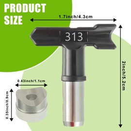 EPLZON 5 Pieces 211/313/415/517/623 Spray Nozzle Reversible Airless Spray Nozzle Airless Paint Sprayer Gun Nozzle with 5 Pieces airless Spray Gun mesh Filters Apply to Homes Decks Fences