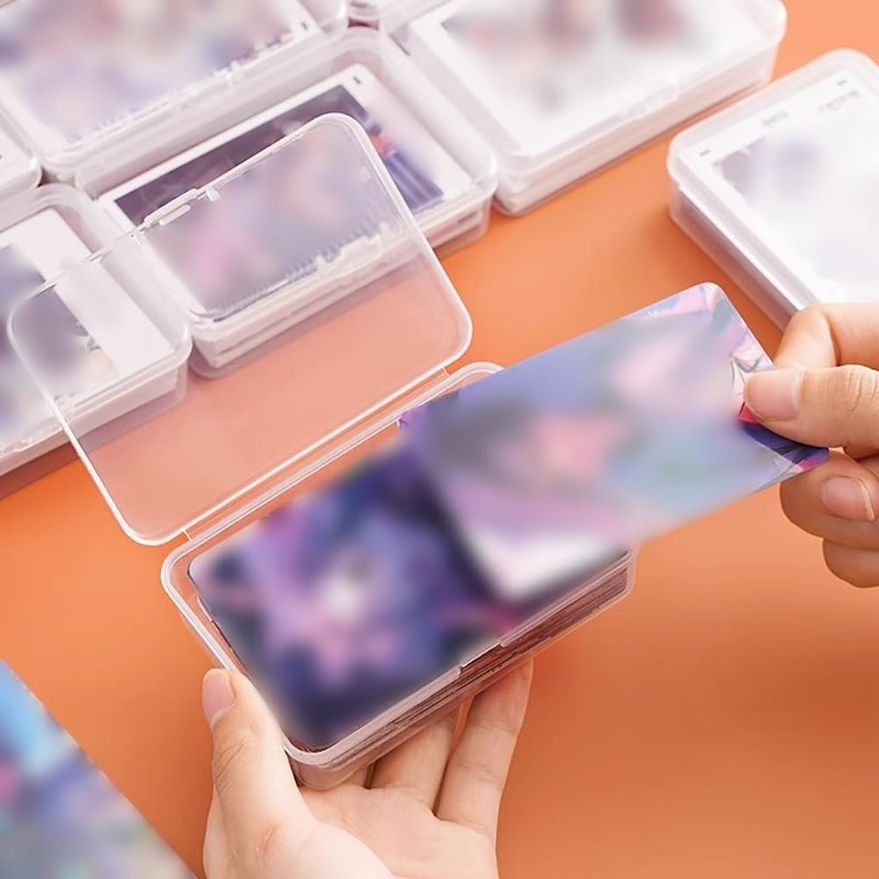 ccHuDE 5 Pcs Plastic Clear Rectangle Boxes Transparent Small Items