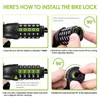 SPGOOD Bicycle Lock (14 Colours) with Numbers and High Security
