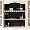 WESTICK Black Self Adhesive Velvet Flocking Drawer Liner for Cabinet