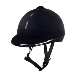 HKM 8162 New Flock riding helmet, unisex, black., black