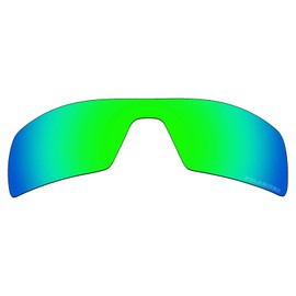 Alphax Emerald Green Optimized Polarized Engraved Replacement Lenses for Oakley Oil Rig
