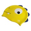 escualo Gorra de Natación Infantil, Silicona, Diseño Dino, Amarillo
