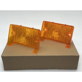 KK 1971 72 Chevy Nova II Parking Turn Light Lamp Lens Amber Pair Limited Offer
