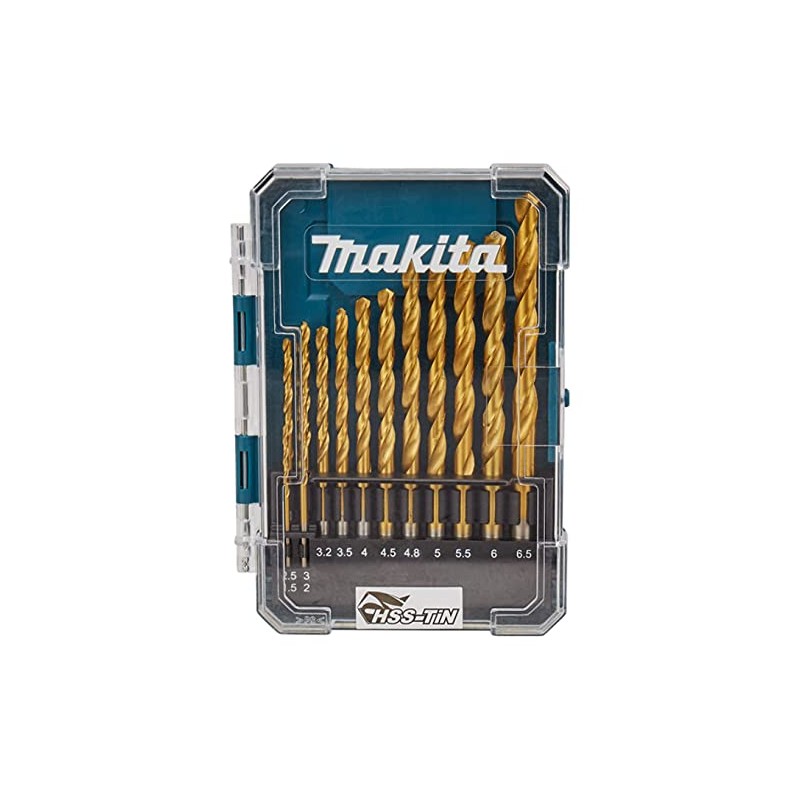 Makita D-72855 HSS TIN Drill Bit Eco Set 13 Piece