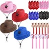 Toulite 36 Pcs Cowboy Party Costume Set, Cowboy Hats Paisley