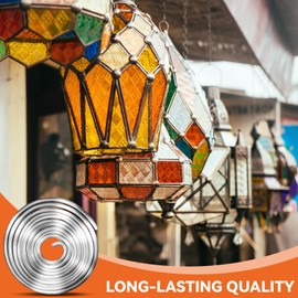 Tandefio 3/16" Round H Lead Came 4 Roll 24 ft Hobby Came for Stained Glass H Channel Lead Rolled Kit Supply