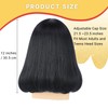 PUREHAIR Men's Short Black Bob Wig with Full Bangs Unisex
