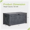Greesum 120 Gallon Deck Box, Resin Outdoor Storage Container for