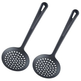 Westmark 2 Slotted Spoons / Ladles / Straining Spoons Gentle - Ideal for Skimming/Dripping and Removing from the Pan or Saucepan Length 32.2 cm - Black 285022E3