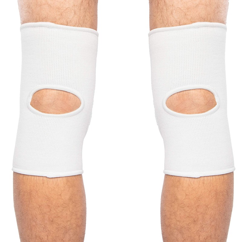 StrictlyStability Rodilleras de voleibol blanco que absorben los golpes, suaves