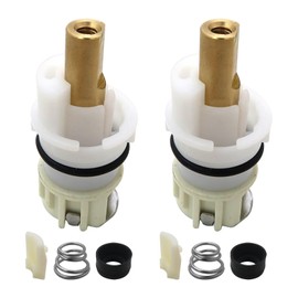 JRSHOME 2 Pcs RP25513 Faucet Stem Assembly for Delta Two Handle Faucet Repair Kit with RP4993 Rubber Seat and Spring, Replacement Stems Cartridges for Delta Bathtub Shower Sink Bathroom Faucet
