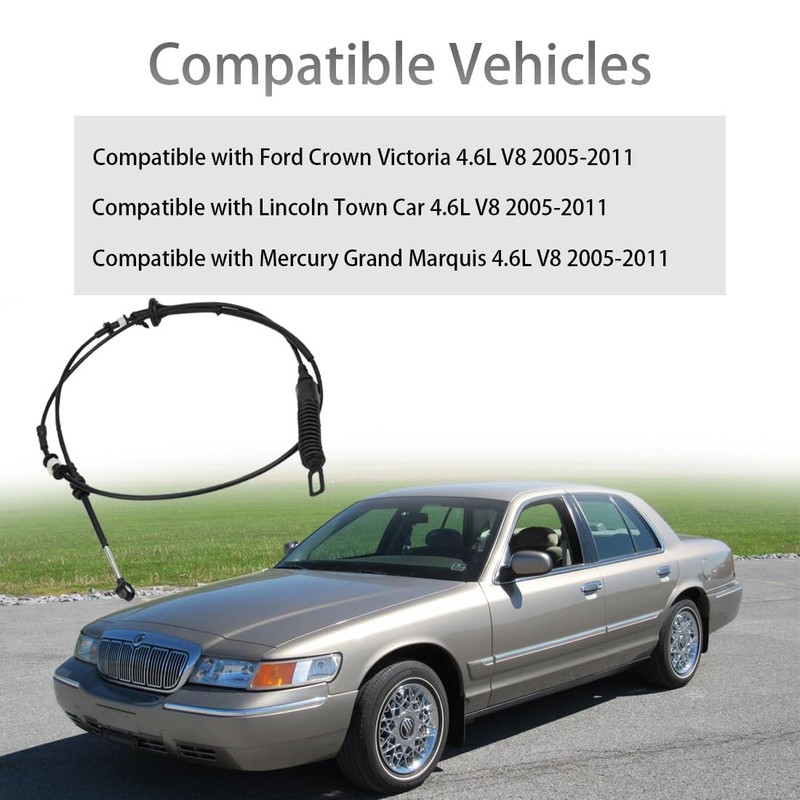 Automatic Shift Control Cable Compatible with Ford Crown Victoria Lincoln