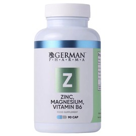 Zinc, Magnesium and Vitamin B6 – 90 Vegetarian Capsules – High Strength Formula for Recovery, Immunity & Electrolyte Balance – 1 Month Supply – Mineral Complex